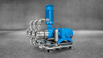 LEWA triplex high pressure pump for process engineering