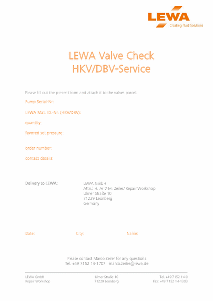 Check Form for Pressure Relief Valves (EN)